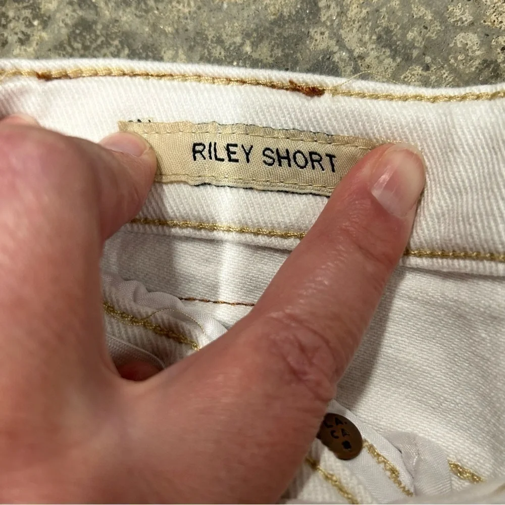 Lucky Brand White Riley Shorts Size Girls‎ 14 Rolled Hem EUC Distressed